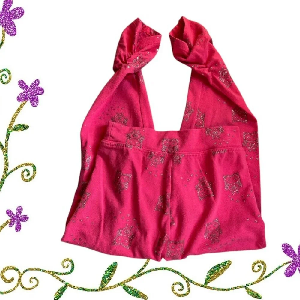 365 Kids Girl's Glitter Sequin Owl Leggings